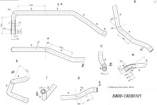 Шланг 906мм снегоход Stels 800см3 LU092070