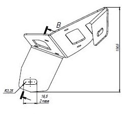 Кронштейн крепления верхнего корпуса воздушного фильтра снегоход Stels Stavr 600см3 JU125898 Кронштейн крепления верхнего корпуса воздушного фильтра снегоход Stels Stavr 600см3 JU125898