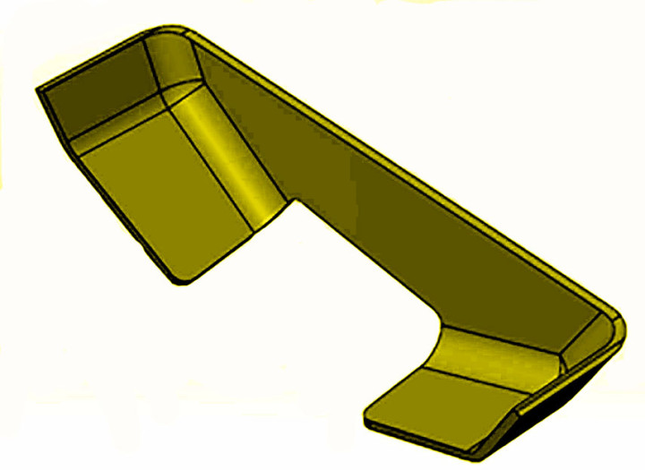 Кожух ручки нижний, желтый снегоход Stels VITYAS LU091964 Кожух ручки нижний, желтый снегоход Stels VITYAS LU091964