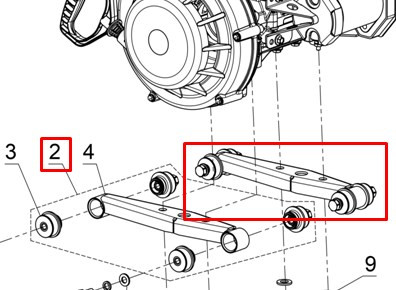 Опора двигателя Стелс Викинг 600 S565ER-10010030СБ JU084634