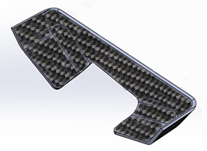 Кожух ручки нижний, карбон снегоход Stels VITYAS LU092735 Кожух ручки нижний, карбон снегоход Stels VITYAS LU092735