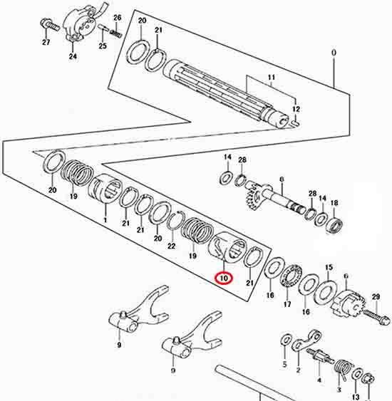 Барабан переключения передач Stels Leopard 600\650 173101-102-0000 LU071387