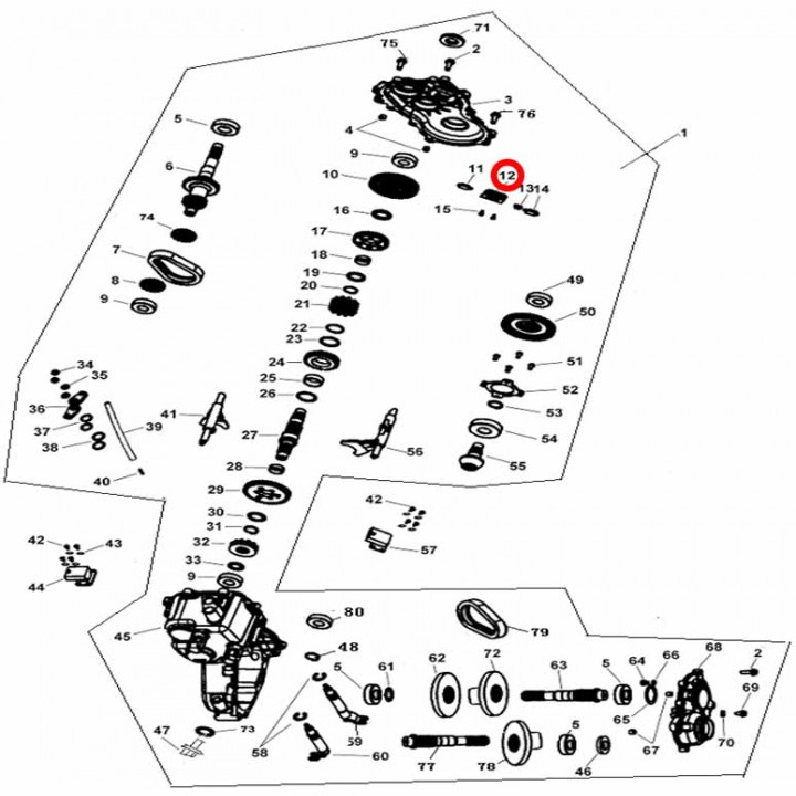 Корпус фиксатора передач Stels ATV 300B сталь 3.2.01.0100 LU019375