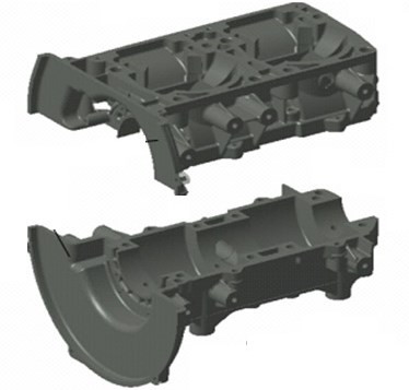 Картер двигателя снегоход Stels 600см3 LU081049 Картер двигателя снегоход Stels 600см3 LU081049