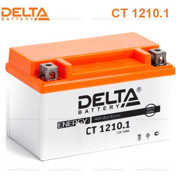 Аккумулятор 12V 10А/ч (DELTA CT 1210.1, AGM) снегоход Stels Капитан JU104996