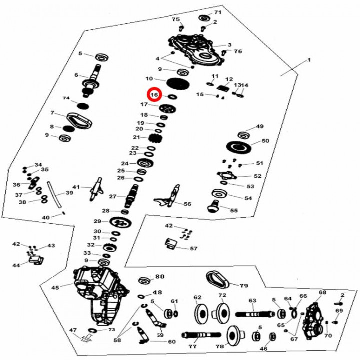 Шайба опорная (A) коробки передач 25.5мм Stels ATV 300B сталь 8.8.01.0070 LU019378