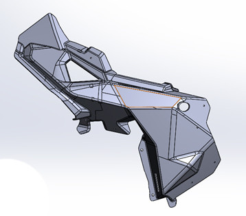 Бампер передний правый, черный снегоход Stels VITYAS LU091767