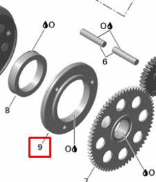 Фланец муфты обгонной Stels Guepard Dominator снегоход Rosomaha Viking Ataman Ermak Vityaz 800см3 LU049965 