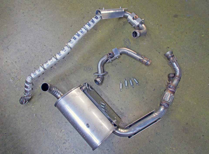 Труба выхлопная с глушителем, комплект Stels Guepard A800GK-1201000C6