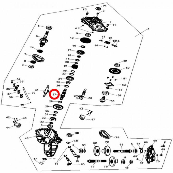 Вал коробки передач промежуточный Stels ATV 300B 3.2.01.0220 LU019357