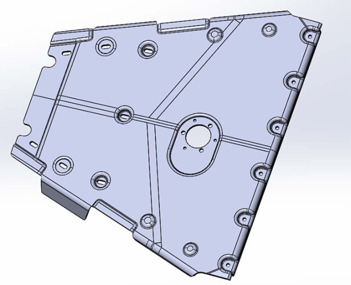 Защита картера, черный снегоход Stels VITYAS JU111010