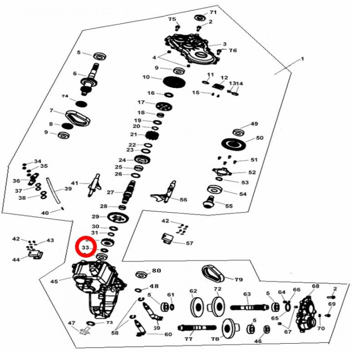 Шайба проставочная коробки передач 20мм Stels ATV 300B сталь 8.8.01.0100 LU019394