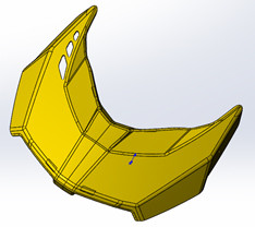 Капот, желтый снегоход Stels VITYAS LU091716