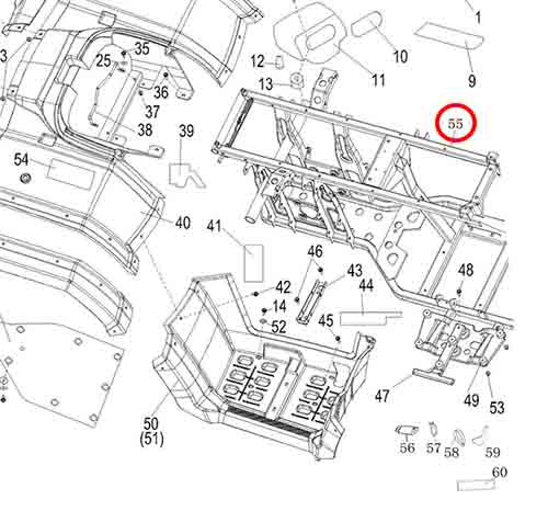 Рама квадроцикла Stels ATV 300B 1.1.09.0010 LU021103 Рама квадроцикла Stels ATV 300B 1.1.09.0010 LU021103