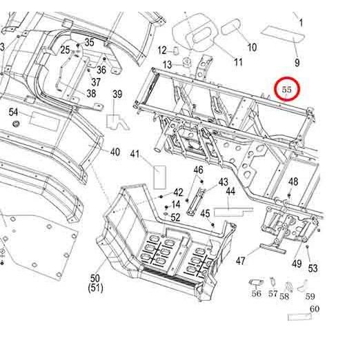 Рама квадроцикла Stels ATV 300B 1.1.09.0010 LU021103