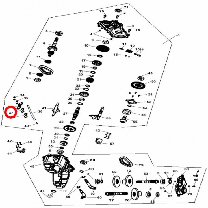 Кольцо стопорное коробки передач 19мм Stels ATV 300B сталь 0.04.01510 LU019407