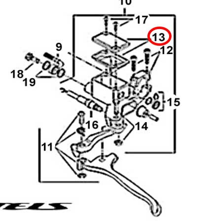 Крышка главного тормозного цилиндра снегоход Stels LU042507