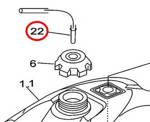 Трубка сапуна топливного бака 5x9мм Stels Leopard 600\650 резина LU022468