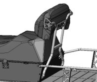 Спинка сиденья в сборе снегоход Stels Stavr JU127983