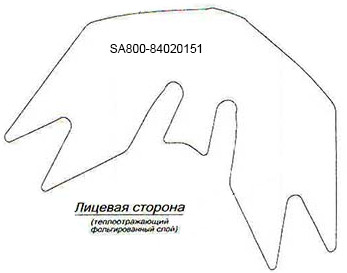 Теплошумоизоляция капота снегоход Stels VITYAS LU092762
