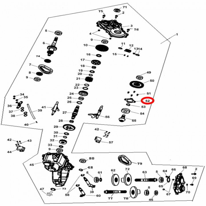 Фланец крепления подшипника коробки передач Stels ATV 300B сталь 3.2.01.0350 LU019413