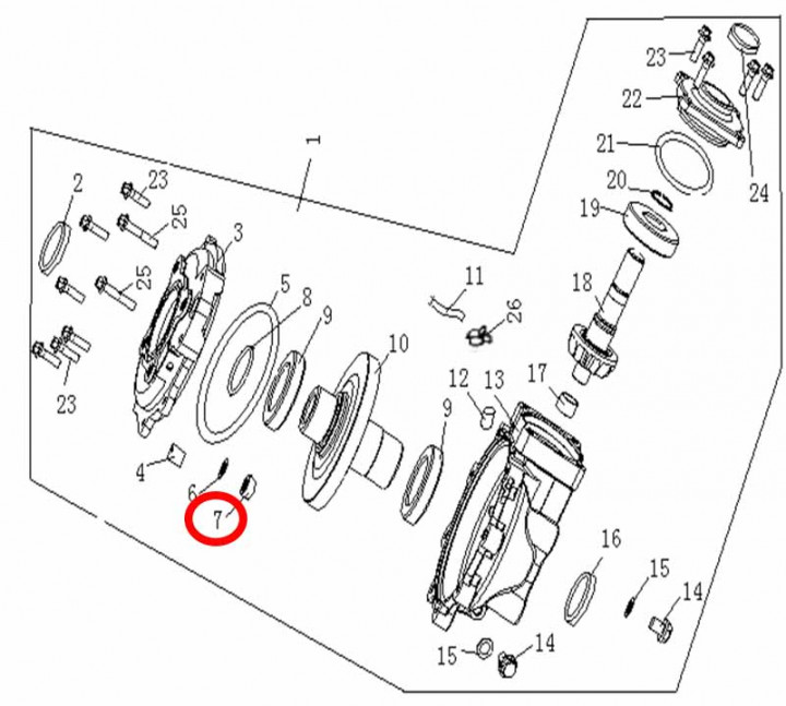 Штифт стопорный задн.редуктора 4.8x12.8x12.8мм Stels ATV 300B сталь 3.3.01.0040 LU019115
