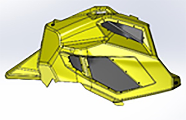 Щиток корпуса правый Ataman в сборе SA800T-84020130 RY000175