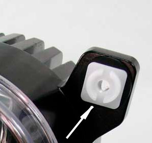 Шайба регулировочная для фар AL012 и PJ6, пластик (белый) NYLM+RF/PE LU090927