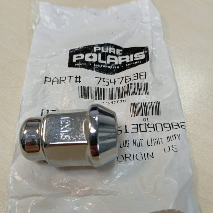 Гайка колесная Polaris NUT-LUG 12MMX1.5 12TURF 7547638 Гайка колесная Polaris NUT-LUG 12MMX1.5 12TURF 7547638