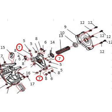 Ось втулки центробежного механизма вариатора Stels 500 Kazuma\GT,сталь P800-1502207 LU018343