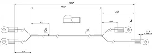 Жгут АКБ снегоход Stels Stavr JU134243 LU096647