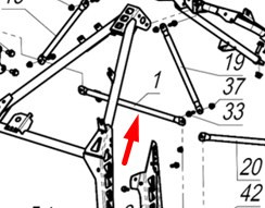 Распорка снегоход Stels Stavr JU116035