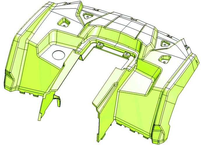 Панель облицовочная кузова верхняя задняя Stels Guepard 2.0 A800GK-5000014 LU069241