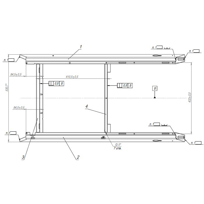 Опора седел снегоход Stels Viking JU083843 JU060889 Опора седел снегоход Stels Viking JU083843 JU060889