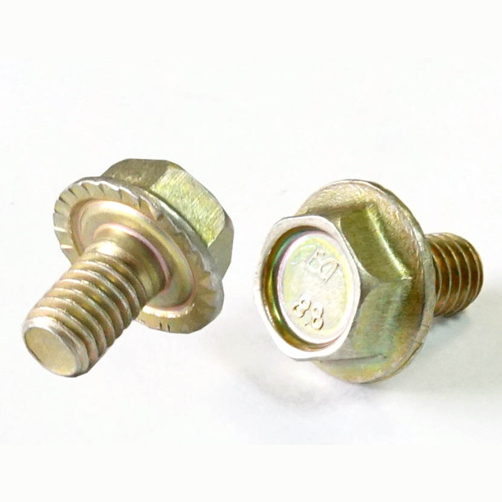 Болт M6x1,0x10 DIN 6921-88P, с насечкой JU059073