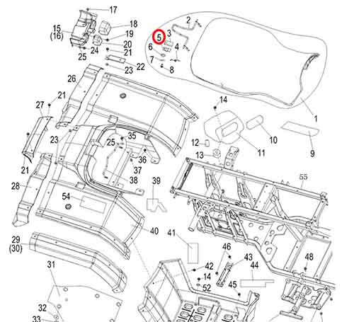 Фиксатор замка сидения Stels ATV 300B сталь 6.1.01.0040 LU018970