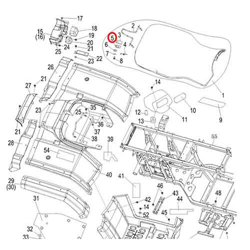 Фиксатор замка сидения Stels ATV 300B сталь 6.1.01.0040 LU018970