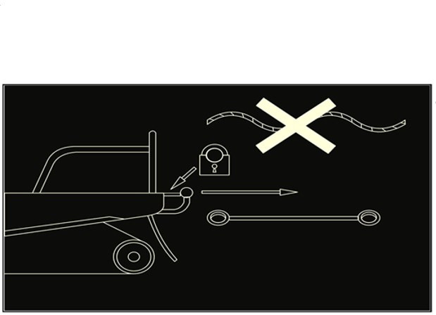 Наклейка из ПВХ самоклеющаяся буксировка 1 снегоход Stels Rosomaha Viking LU081366