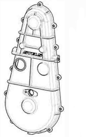 Крышка коробки передач снегоход Stels Stavr LU093498