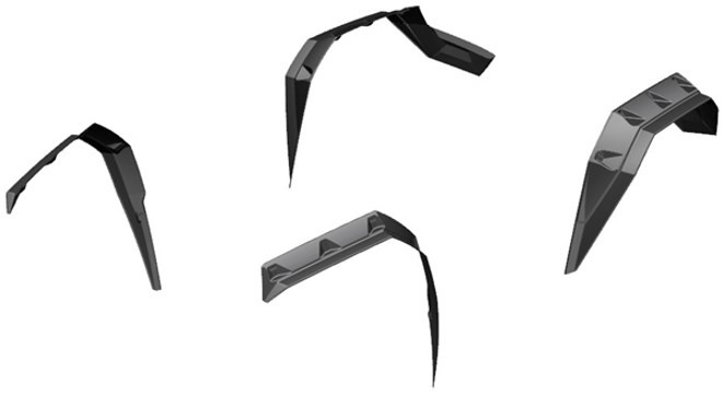 Расширители арок квадроцикл Hisun HS550ATV/HS750ATV H00071 Расширители арок квадроцикл Hisun HS550ATV/HS750ATV H00071