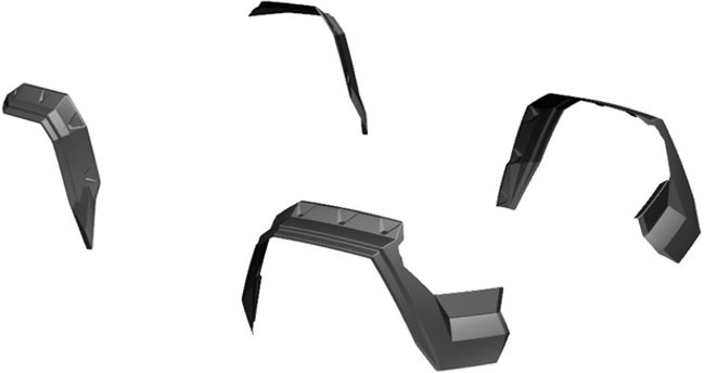 Расширители арок квадроцикл Hisun HS1000ATV H00081 Расширители арок квадроцикл Hisun HS1000ATV H00081