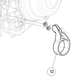 Опора ДВС передняя левая, ал.сплав EP-00012812 Опора ДВС передняя левая, ал.сплав EP-00012812