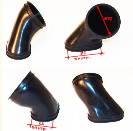 Патрубок промежуточный вентиляции вариатора РТИ Stels Leopard (резина) 150502-102-0000 LU064684