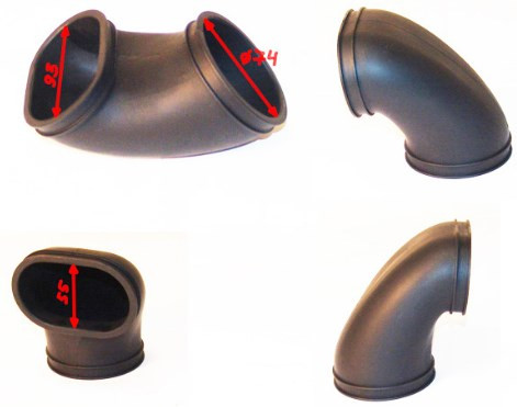 Патрубок промежуточный вентиляции вариатора РТИ Stels Leopard (резина) 150504-102-0000 LU064685 21502-055-0000