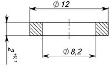Шайба 8.2x12x2мм, латунь LU085876