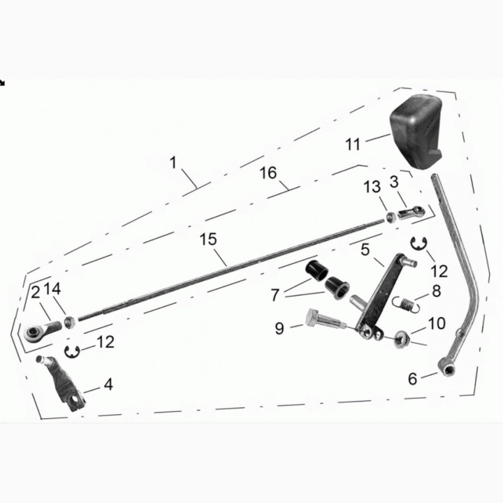 Механизм переключения передач Stels Guepard в сборе A800GK-1703000-30 JU074607
