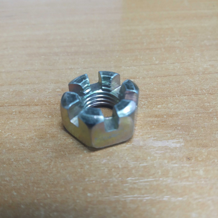 Гайка корончатая М10х1.0 рулевых наконечников Leopard/Hisun/Guepard/Dinli LU021938