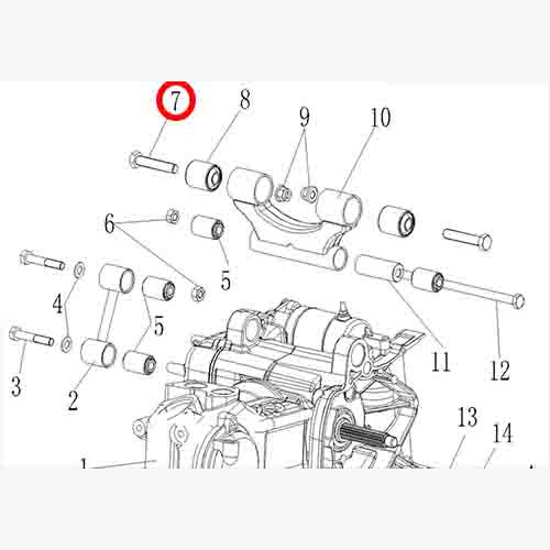Болт крепления двигателя M12х1.25мм, сталь Stels ATV 300 B 8.1.01.0150 LU020014