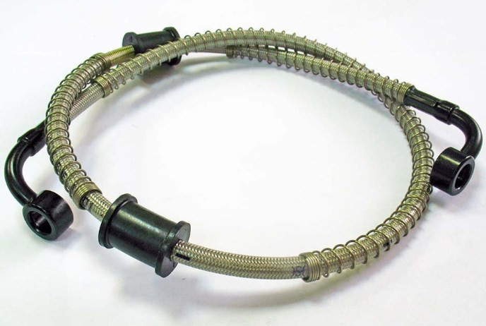 Шланг тормозной передний армированный 750мм Stels Leopard 350602-102-0001 LU083607 Шланг тормозной передний армированный 750мм Stels Leopard 350602-102-0001 LU083607