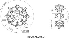 Колесо ведущее (см.также в составе - JU106995) снегоход Stels VITYAS LU091489